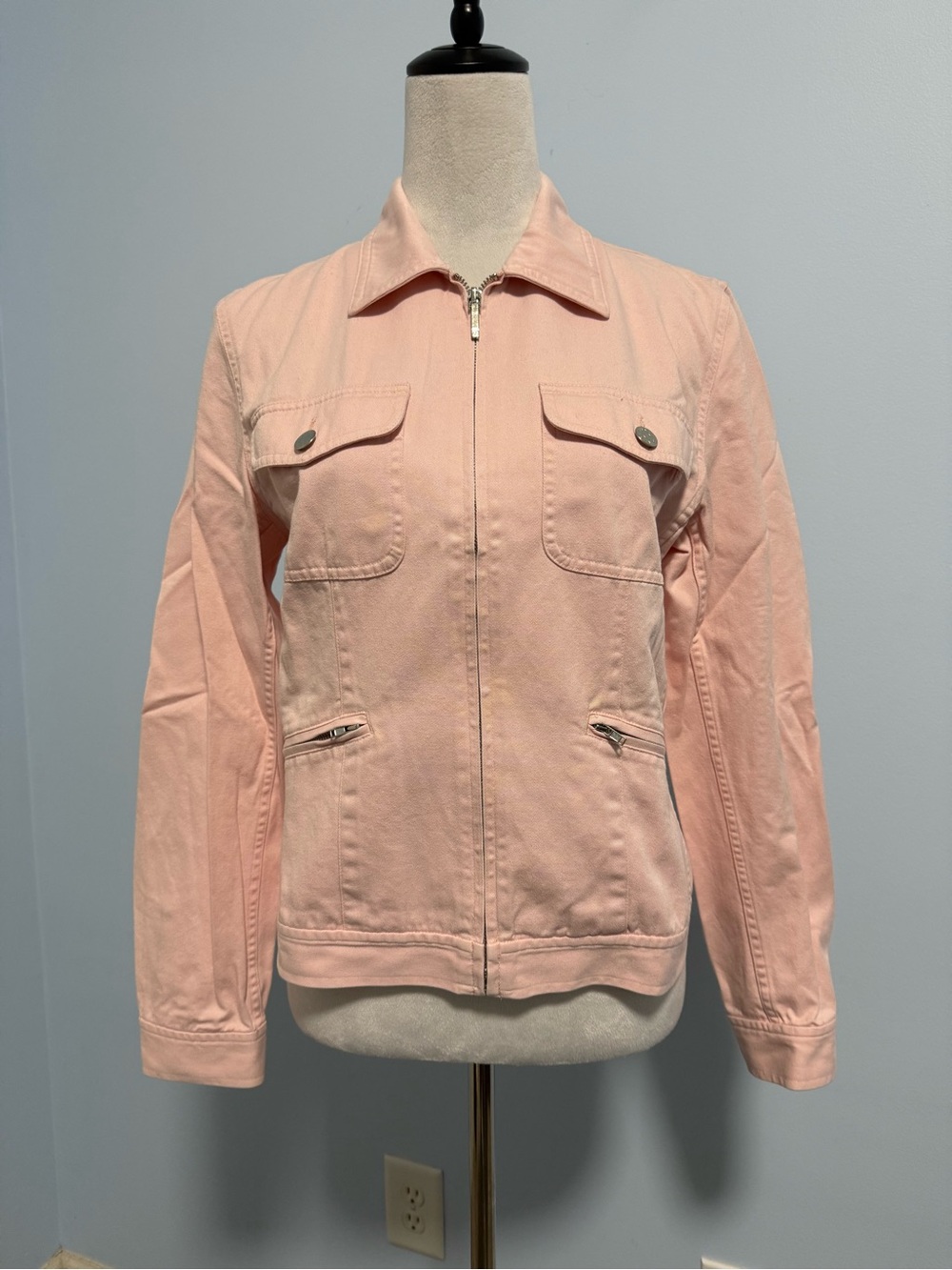 Lauren Jeans Co Ralph Lauren Women’s Long Sleeve‎ Pink Denim Jacket Size M